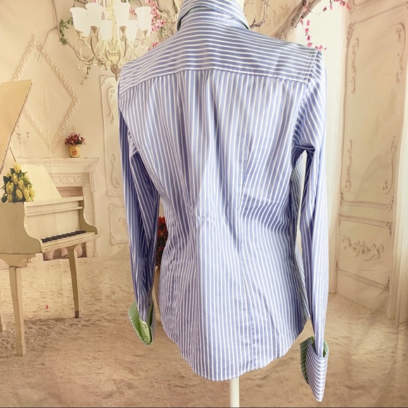 Thomas Pink Pin Striped Button Down Collar shirt - Picture 5 of 8